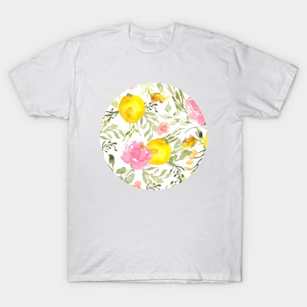 Fruits and Florals | Watercolor T-Shirt by Harpleydesign